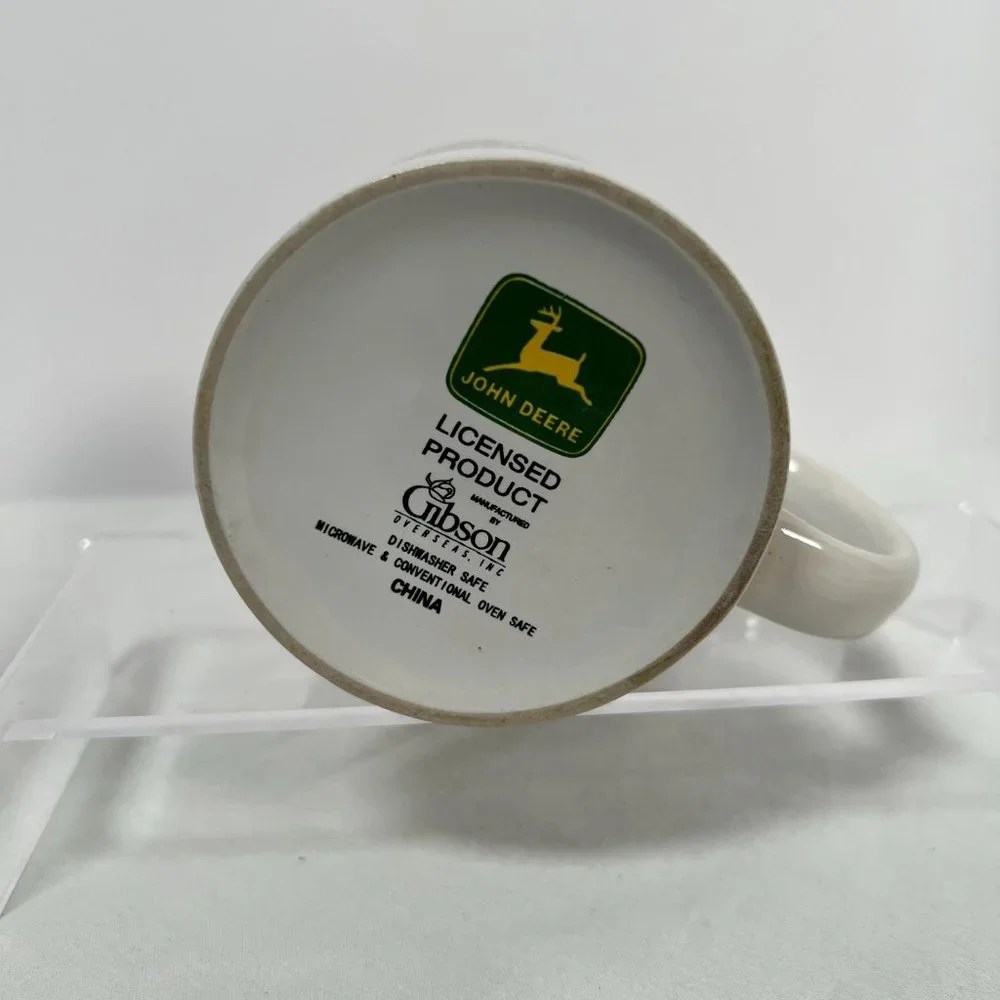 John Deere mug-white coffee mug with John‎ Deere logo on both sides
